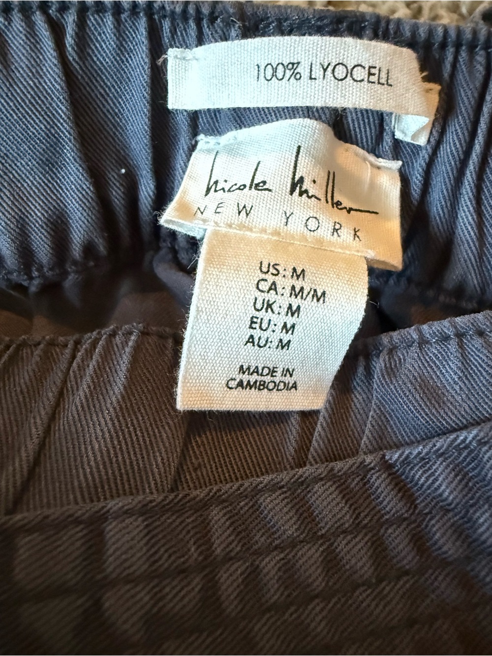 Nicole Miller Slate Blue Lyocell Joggers